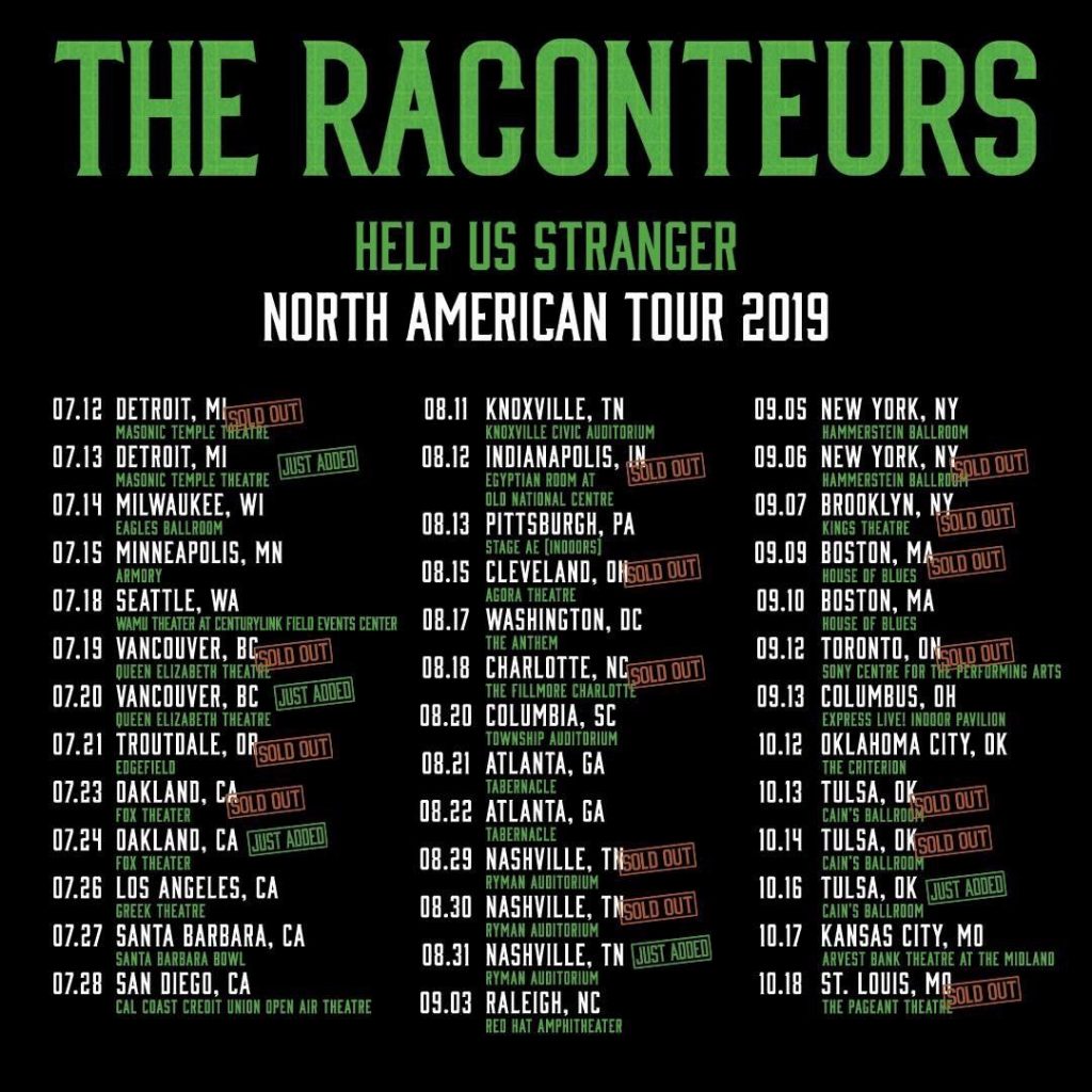 the raconteurs tour 2019