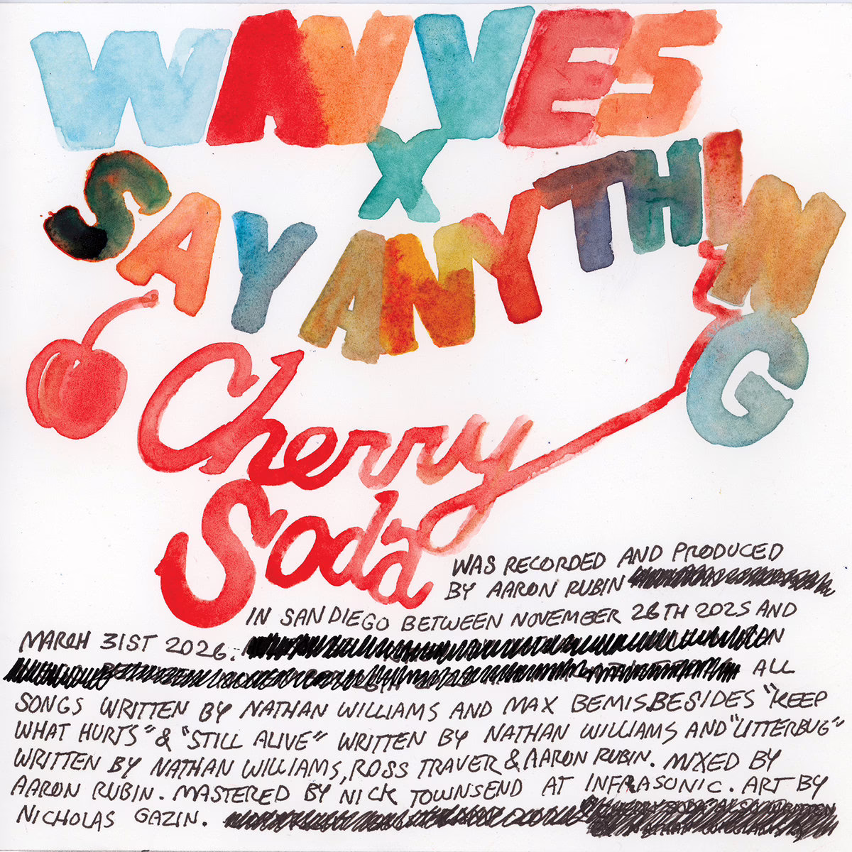 Wavves and Say Anything - Cherry Soda album cover
